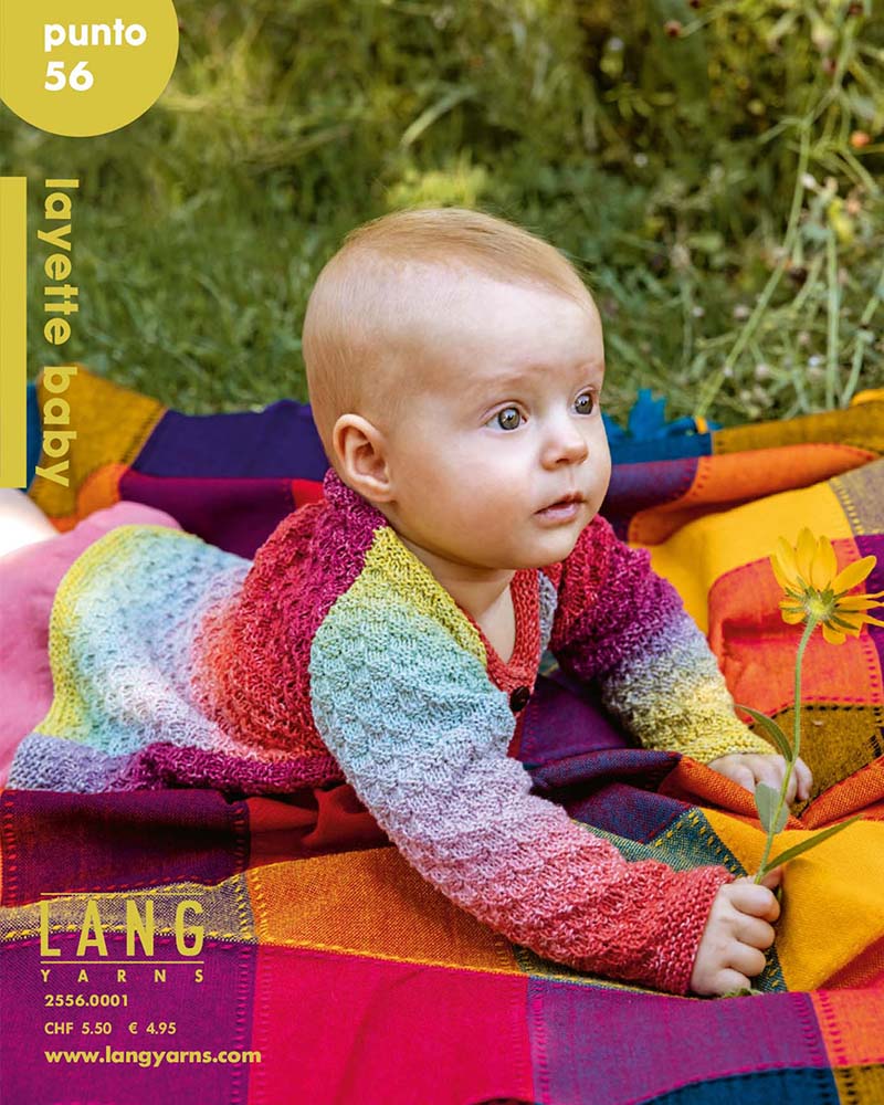 Modèles du livret Lang Yarns Punto 56 Layette Baby Cotton Color et Quattro Dégradé