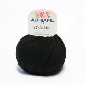 Adriafil Globe Uni - Pelote de 50 gr - 01 noir