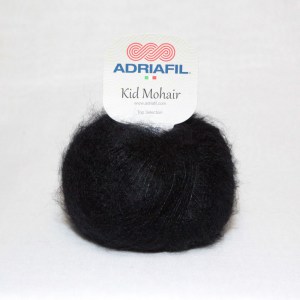 Adriafil Kid Mohair - Pelote de 25 gr - 01 noir