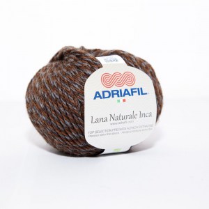 Adriafil Lana Naturale Inca - Pelote de 50 gr - 66 marron mouliné