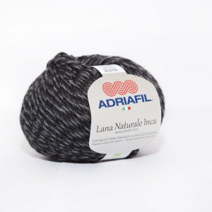 Adriafil Lana Naturale Inca - Pelote de 50 gr - 75 anthracite mouliné