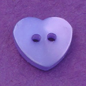 Bouton en forme de coeur effet nacre 12 mm - Violet