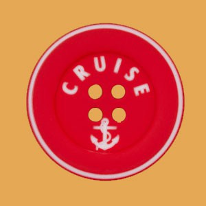 Bouton Cruise 18 mm - Rouge