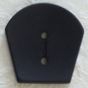Bouton en forme de pétale 34 mm - Noir
