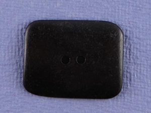 Bouton rectangulaire en os 35x25 mm - Noir