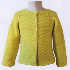 Fiche modèle Les tricots de Citronille - n°057 Cardigan raglan au point mousse