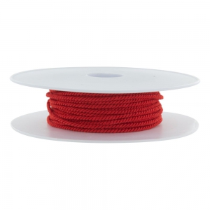 Cordon polyester diamètre 2 mm - Bobine de 25 m - Rouge