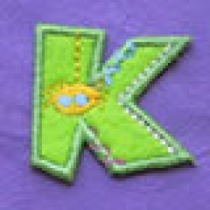Motif thermocollant alphabet - K