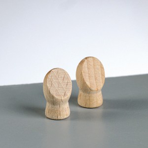 Mains en bois, perforation 5 mm, 18 × 10 mm - la paire