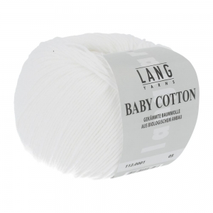 Lang Yarns Baby Cotton - Pelote de 50 gr - Coloris 0001 Blanc