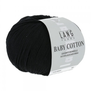 Lang Yarns Baby Cotton - Pelote de 50 gr - Coloris 0004 Noir