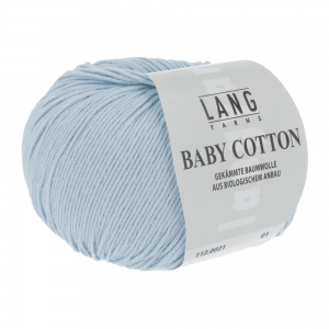 Lang Yarns Baby Cotton - Pelote de 50 gr - Coloris 0021 Bleu Ciel