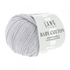 Lang Yarns Baby Cotton - Pelote de 50 gr - Coloris 0024 Gris Clair