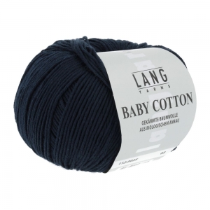 Lang Yarns Baby Cotton - Pelote de 50 gr - Coloris 0025 Bleu Marine