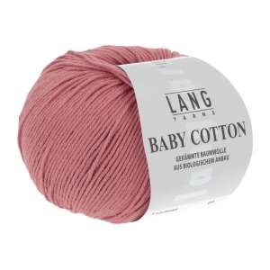 Lang Yarns Baby Cotton - Pelote de 50 gr - Coloris 0048 Vieux Rose