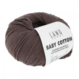 Lang Yarns Baby Cotton - Pelote de 50 gr - Coloris 0168 Marron Foncé