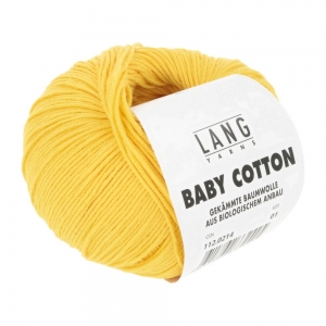 Lang Yarns Baby Cotton - Pelote de 50 gr - Coloris 0214 Citron Jaune