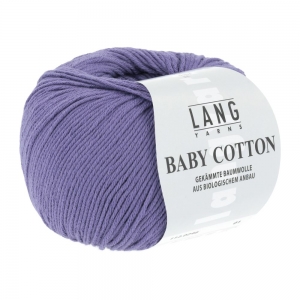 Lang Yarns Baby Cotton - Pelote de 50 gr - Coloris 0246 Lilas Foncé