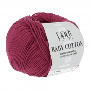 Lang Yarns Baby Cotton - Pelote de 50 gr - Coloris 0266 Framboise
