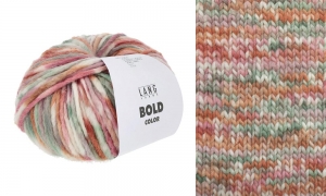 Lang Yarns Bold Color - Pelote de 100 gr - Coloris 0009 Orange/Rose/Vert