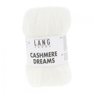 Lang Yarns Cashmere Dreams - Pelote de 25 gr - Coloris 0001 Blanc