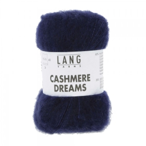 Lang Yarns Cashmere Dreams - Pelote de 25 gr - Coloris 0035 Bleu Marine