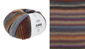 Lang Yarns Cloud - Pelote de 100 gr - Coloris 0012 Châtaigne/Pétrole