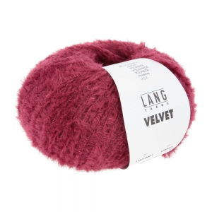 Lang Yarns Velvet - Pelote de 50 gr - Coloris 0061 Carmin