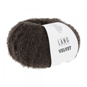 Lang Yarns Velvet - Pelote de 50 gr - Coloris 0068 Marron Foncé