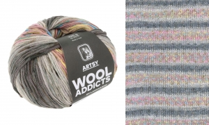 WoolAddicts by Lang Yarns Artsy - Pelote de 100 gr - Coloris 0001 Grey/Rose