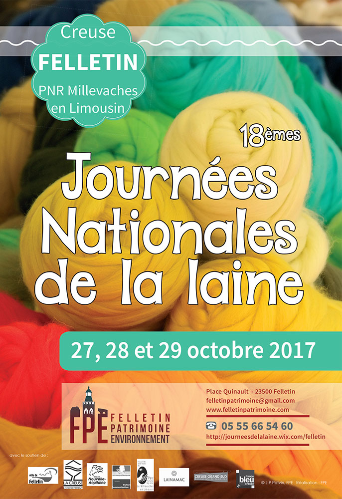 Journées nationales de la laine à Felletin du 27 au 29 octobre 2017