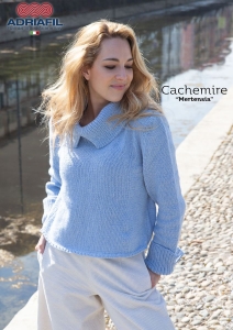 73/32 Modèle Pull Mertensia en Adriafil Cachemire