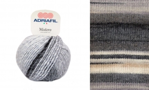 Adriafil Mistero - Pelote de 50 gr - Coloris 26 Gris mélangé