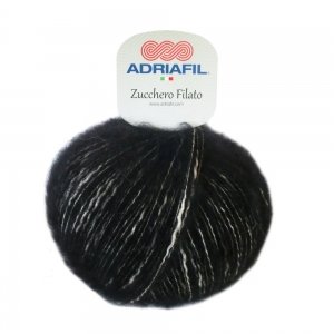 Adriafil Zucchero Filato - Pelote de 50 gr - Coloris 35 Noir