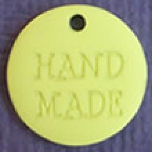 Sequin 'Hand made' 18 mm  - Jaune fluo