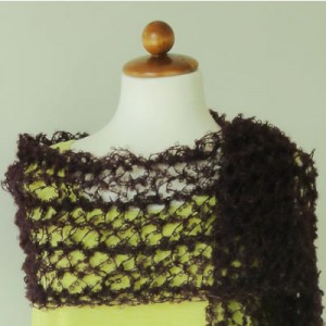 Kit à tricoter Jeu de mailles Spécial débutant Echarpe aspect velours