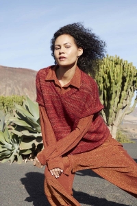 283-17 Modèle Earthy Hues Pull sans manches en Wool Addicts by Lang Yarns Glamour