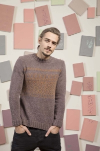 990-59 Modèle  Pull homme en Lang Yarns Loft