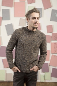 990-67 Modèle  Pull homme en Lang Yarns Donegal