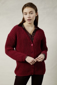 990-159 Modèle  Cardigan en Lang Yarns  Cashmere Classic