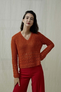 990-166 Modèle  Pull en Lang Yarns  Canapa