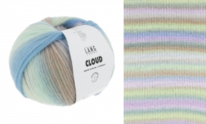 Lang Yarns Cloud - Pelote de 100 gr - Coloris 0014 Vert Clair/Bleu Clair/Lilas