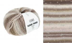 Lang Yarns Cloud Tweed - Pelote de 100 gr - Coloris 0008 Beige/Camel/Marron