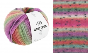 Lang Yarns Cloud Tweed - Pelote de 100 gr - Coloris 0011 Pink/Vert/Viola