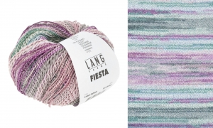 Lang Yarns Fiesta - Pelote de 50 gr - Coloris 0005 Violet/Rose/Gris/Vert