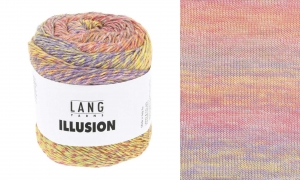 Lang Yarns Illusion - Pelote de 100 gr - Coloris 0001 Rose/Jaune/Lilas/Orange