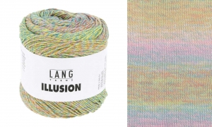 Lang Yarns Illusion - Pelote de 100 gr - Coloris 0004 Jaune/Rose/Vert Clair/Aqua