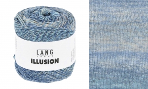 Lang Yarns Illusion - Pelote de 100 gr - Coloris 0006 Bleu/Gris/Beige