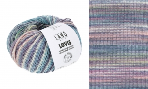 Lang Yarns Lovis - Pelote de 50 gr - Coloris 0011 Atlantique/Pink