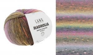 Lang Yarns Magnolia - Pelote de 100 gr - Coloris 0001 Ocre/Gris/Fuchsia